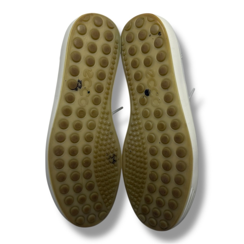 Ecco Soft 8 Womens Size 9 White Athletic Leather Walking Lace Up Shoes Sneakers - Picture 3 of 6